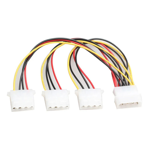 10/5/2/1PCS 4Pin IDE Power Cables 4 Pin Molex Male To 3 Port Molex IDE Female Power Supply Splitter Adapter Cable 20cm 22AWG Peaceful Pleasures Health and Wellness 10PCS