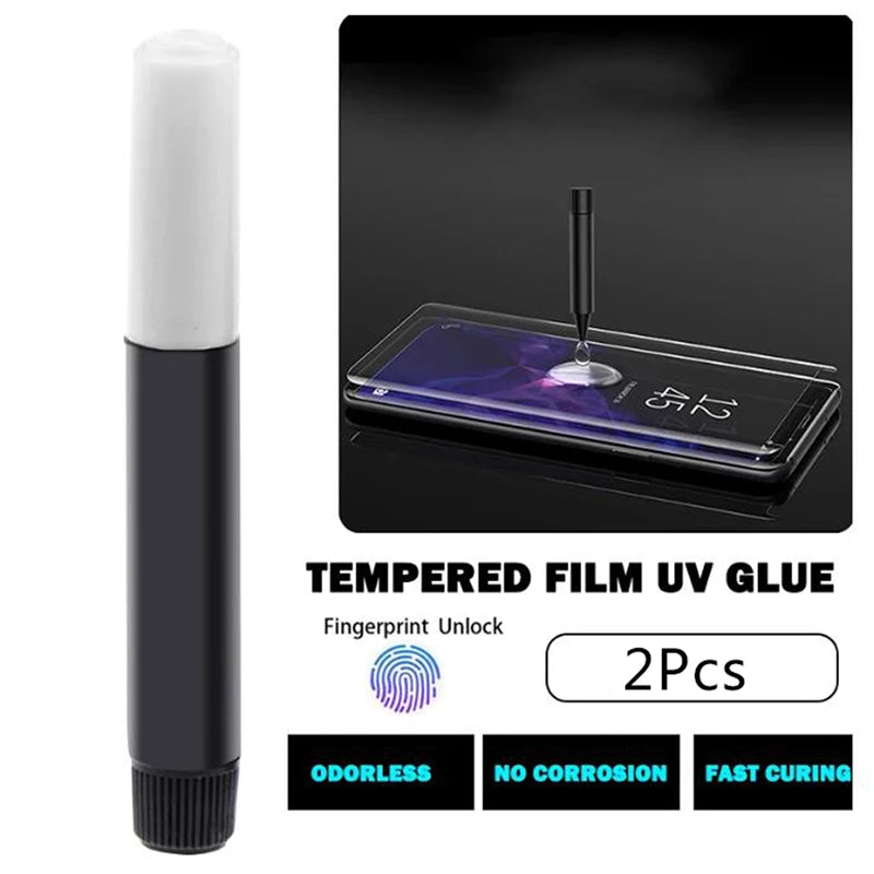 UV Liquid Glue for Curved Tempered Glass Screen Protector