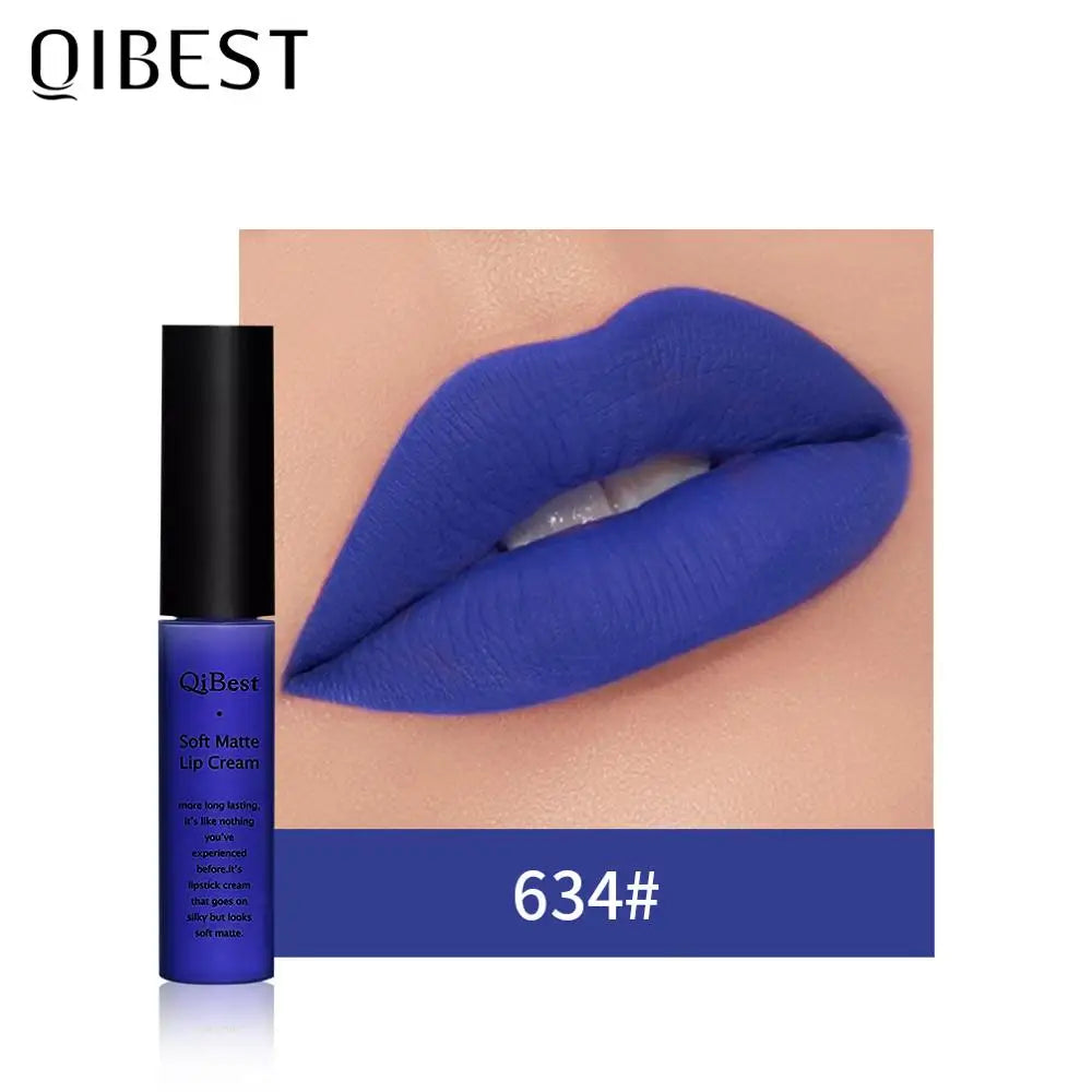 QIBEST Matte Lip Gloss Lip Makeup 34 Colors Velet Nude Waterproof Lipgloss Matte Lipstick Liquid Lipstick Long lasting Lip Tint Peaceful Pleasures Health and Wellness 34