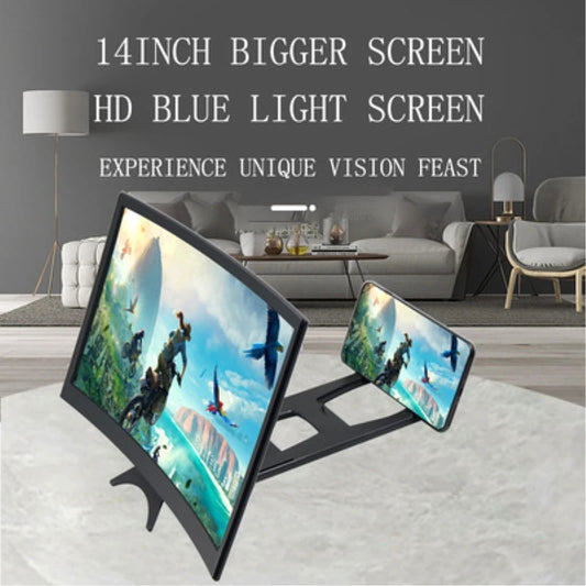 3X 4X Ultra Clear Curved Screen Mobile Phone Magnifying Glass 14 Inch Curved Magnifying Glass Acrylic Blue Lens Peaceful Pleasures Health and Wellness 3X 4X