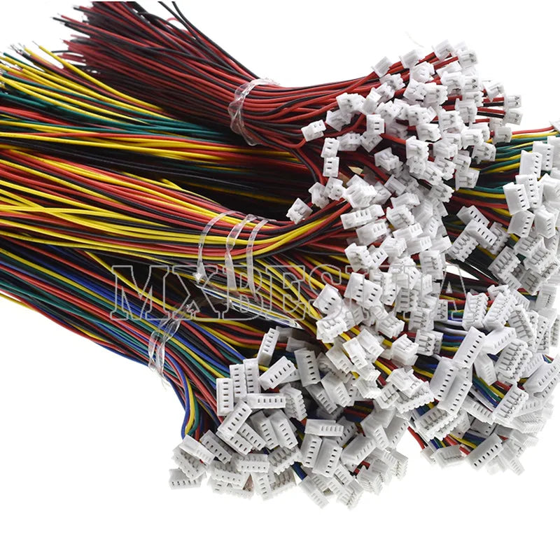 100Pcs/Lot 1.25 Wire Cable Connector JST 2/3/4/5/6/7/8/9/10Pin Electronic Line Single Head Connect Terminal Plug 28AWG 10cm Diy Peaceful Pleasures Health and Wellness 2P
