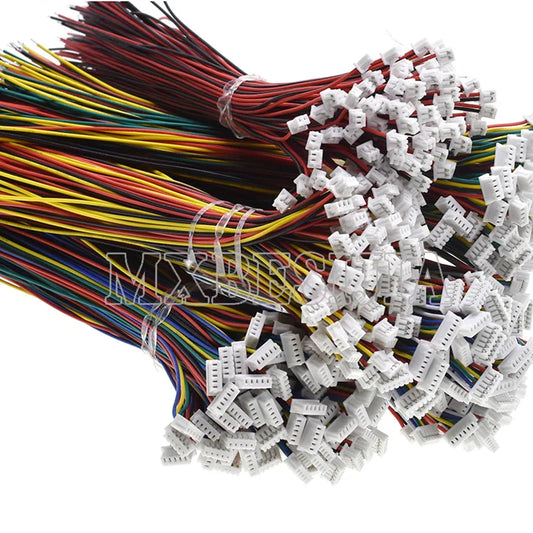 100Pcs/Lot 1.25 Wire Cable Connector JST 2/3/4/5/6/7/8/9/10Pin Electronic Line Single Head Connect Terminal Plug 28AWG 10cm Diy Peaceful Pleasures Health and Wellness 2P