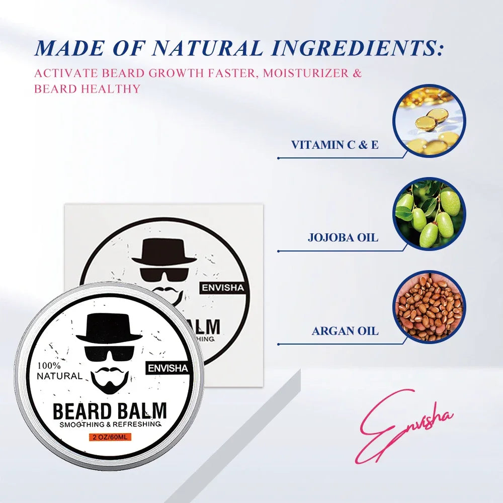 ENVISHA Beard Oil & Cream – Growth, Grooming & Moisturizing Peaceful Pleasures Health and Wellness
