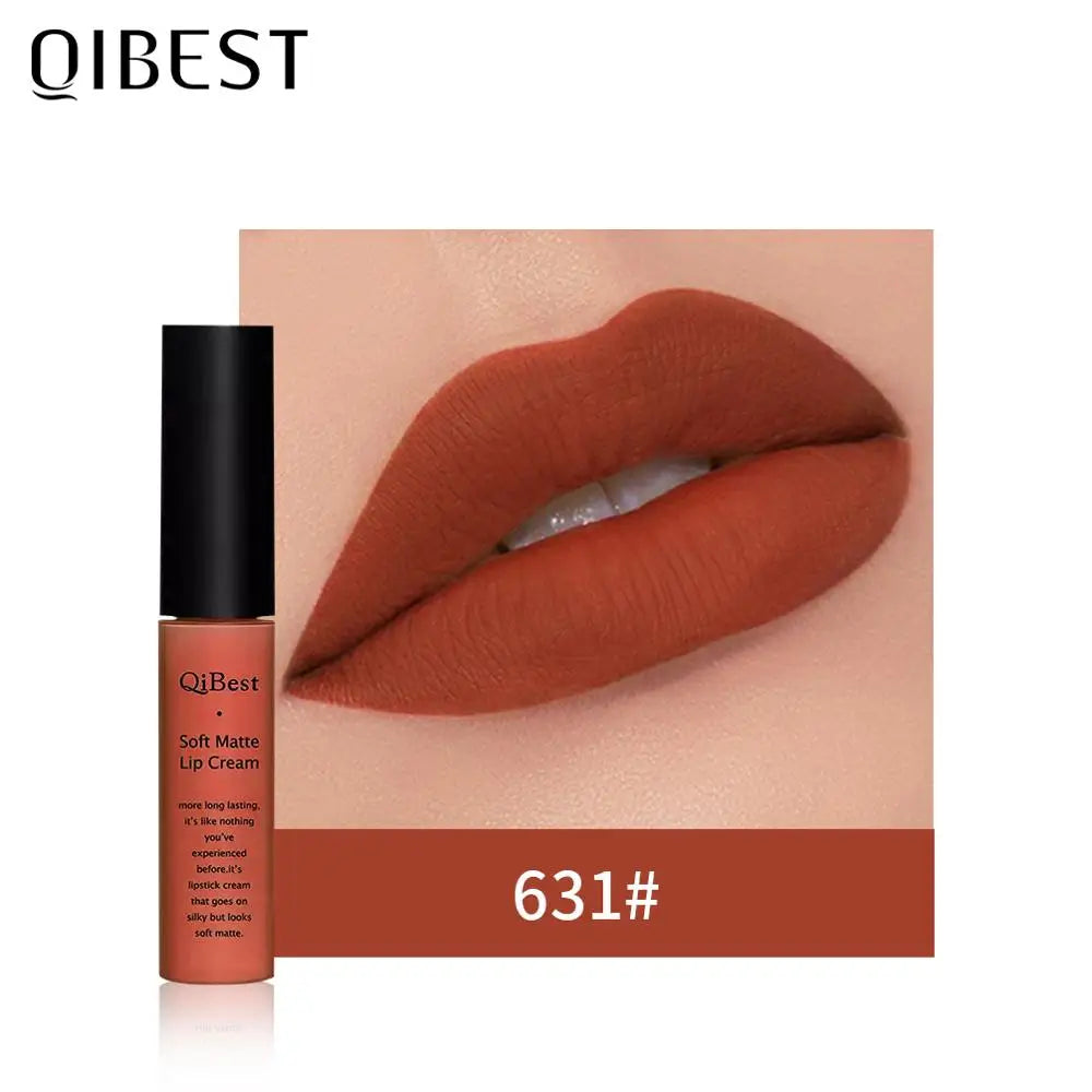 QIBEST Matte Lip Gloss Lip Makeup 34 Colors Velet Nude Waterproof Lipgloss Matte Lipstick Liquid Lipstick Long lasting Lip Tint Peaceful Pleasures Health and Wellness 31