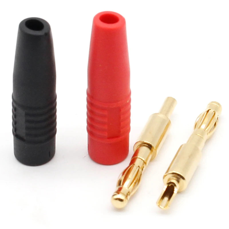 4pcs 4mm Plugs Gold Plated Musical Speaker Cable Wire Pin Banana Plug Connectors Peaceful Pleasures Health and Wellness