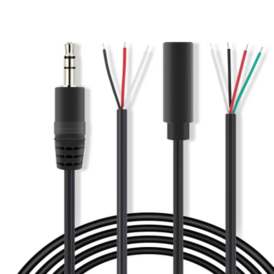 1/2/5/10Pcs 3.5mm Audio Cable Connector 3 4 Pole Mono Stereo Male Plug Female Jack Extension Wire AUX Headphone DIY Repair 30cm Peaceful Pleasures Health and Wellness