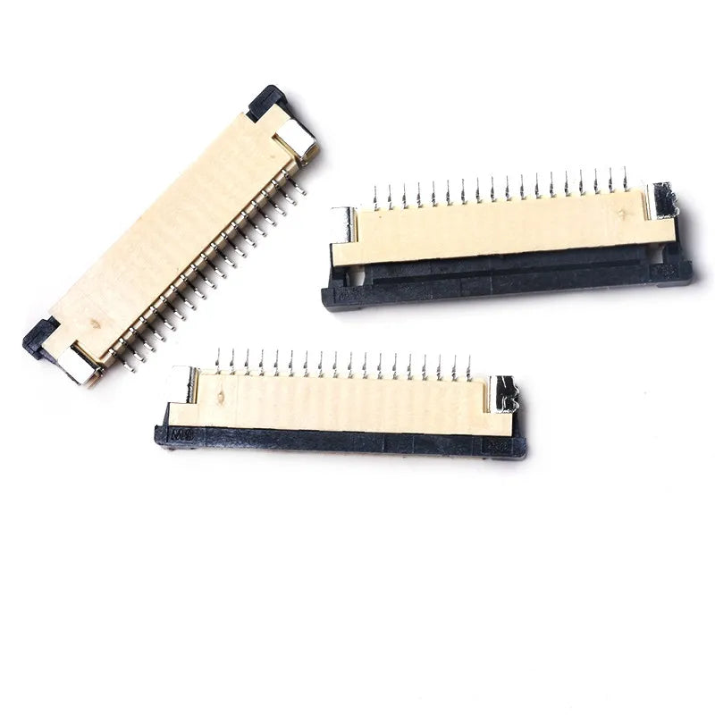 10pcs FFC FPC Connector 1.0mm 4 Pin 6 8 9 10 12 14 16 18 20 22 24 26 30P Top Contact Right Angle SMD / SMT ZIF Peaceful Pleasures Health and Wellness