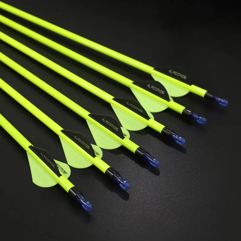 Spine 600 Mixed Carbon Arrow Yellow White Recurve Compound Bows