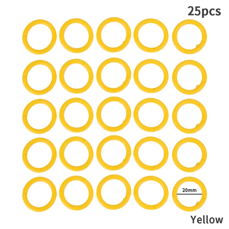 25-Pack Plastic Ring Binders 15–28mm | DIY Albums & Loose-Leaf