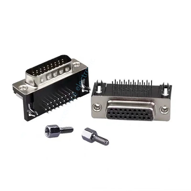 5pcs/Lot D-sub DB26 HDR26 Connector Male/Female Plug 26-pin 3-Row Right Angle Port Terminal Breakout Peaceful Pleasures Health and Wellness