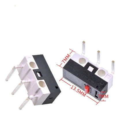 5Pcs Micro Limit Switch Momentary Push Button Switch 1A 125V AC Mouse Switch 3Pins Long Handle Roller Lever Arm SPDT 12*6*6mm Peaceful Pleasures Health and Wellness Left Curved needle 1