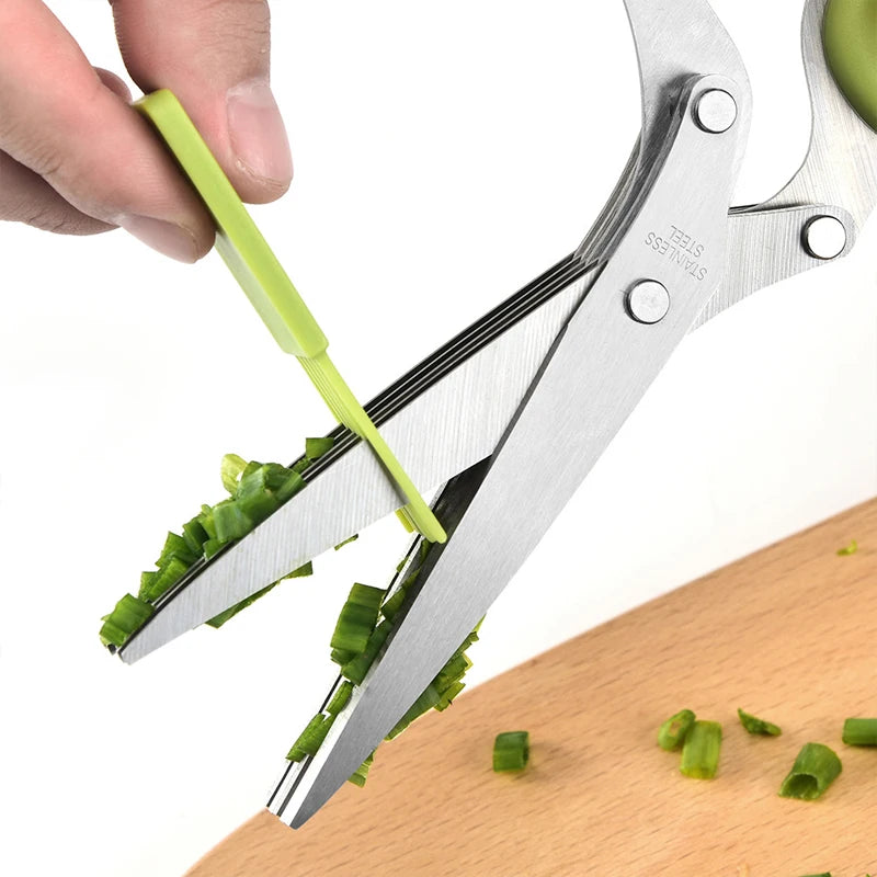 5-Layer Herb & Scallion Scissors | Stainless Steel Shears