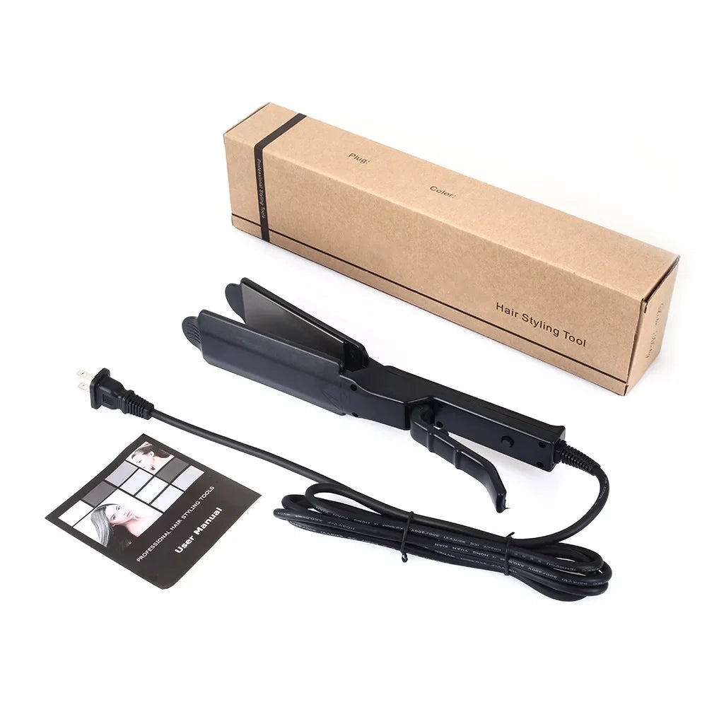 Wide Plate Flat Iron Professional Titanium Alloy Hair Straightener Temperature Adjustable Straightening Venting Styling Tool Peaceful Pleasures Health and Wellness with box AU United States