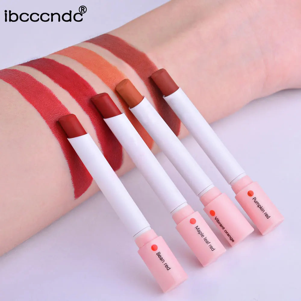 4-Lasting Stick Waterproof Lip Set - Long-Lasting Matte Lipstick with Transparent Finish - Perfect Valentine's Day Gift for Her Peaceful Pleasures Health and Wellness