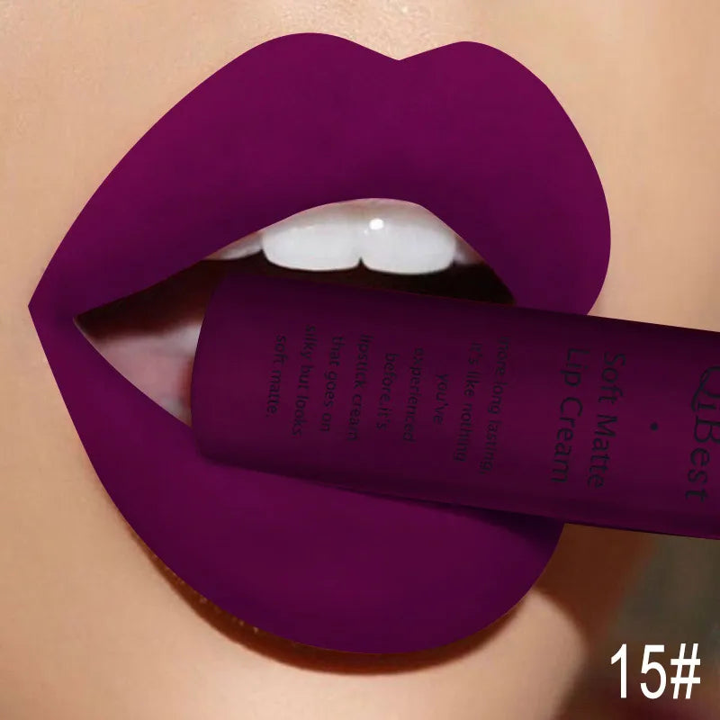 QiBest Matte Liquid Lipstick – Waterproof Long-Lasting Lip Gloss