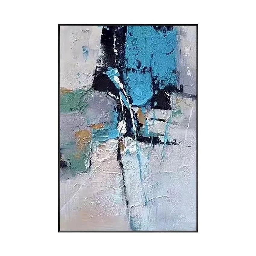 Custom Handmade Canvas Oil Painting Frameless Wall Art Decor Modern Abstract Mural Living Room Bedroom Restaurant Hotel Poster Peaceful Pleasures Health and Wellness black 100cmx200cm