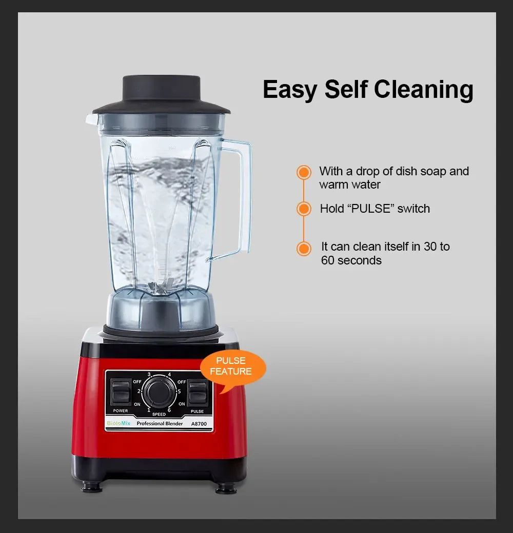 BPA Free Heavy Duty Commercial Grade Blender | 2200W Peak Power Blenders Peaceful Pleasures Health and Wellness