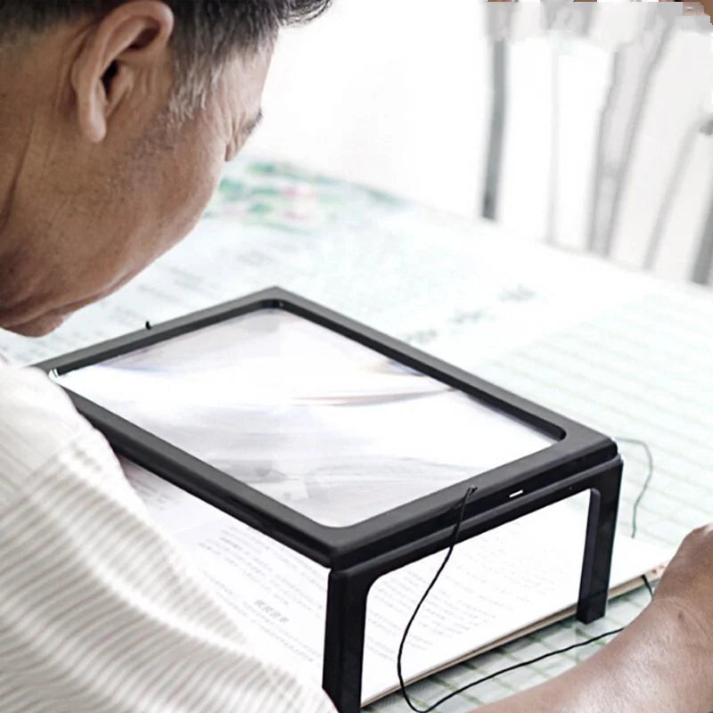 Square Magnifying Glass Desktop Reading Reading Aids for The Elderly Low Vision Fresnel Lens Desktop Amplifier Peaceful Pleasures Health and Wellness