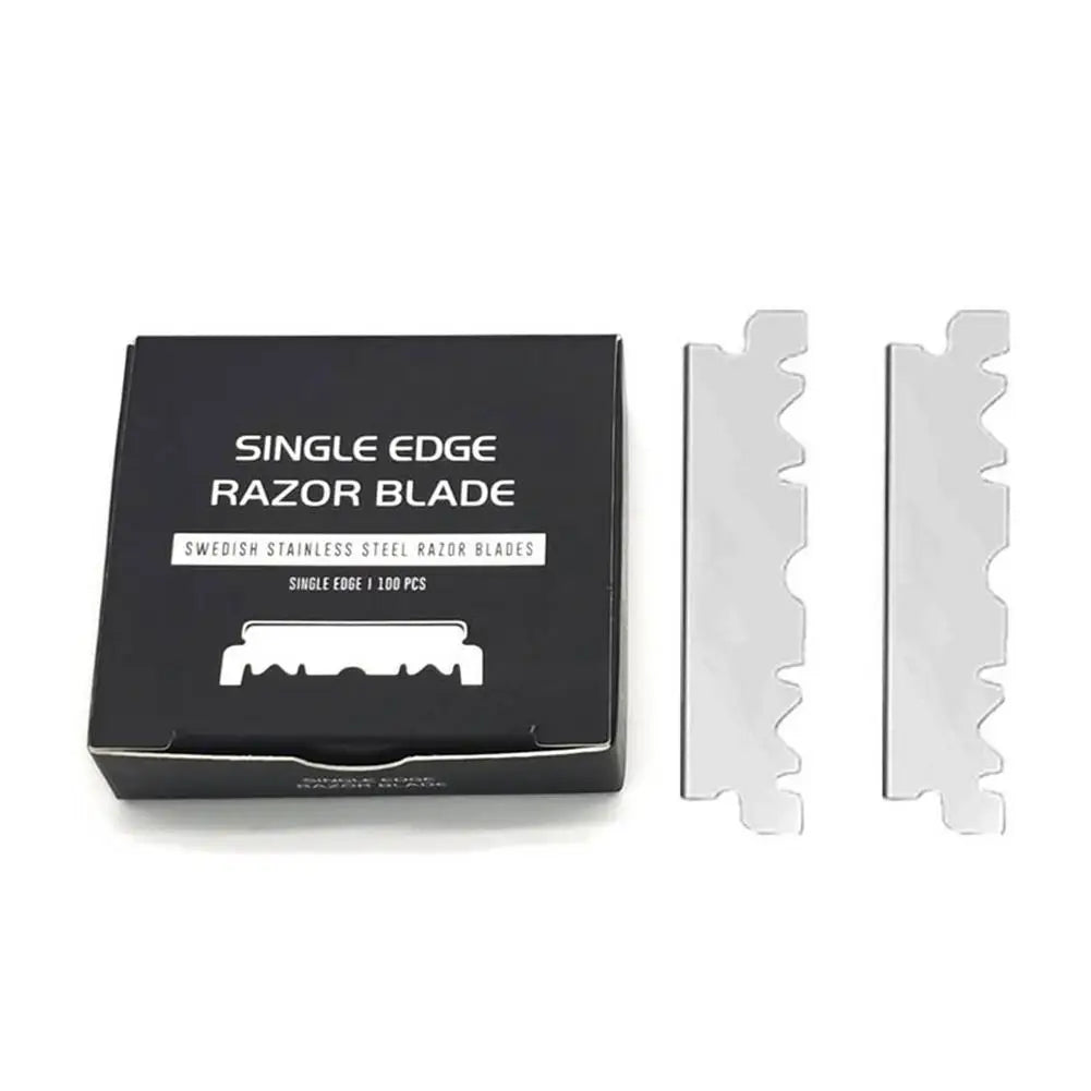 100-Pack Single Edge Stainless Steel Razor Blades for Men