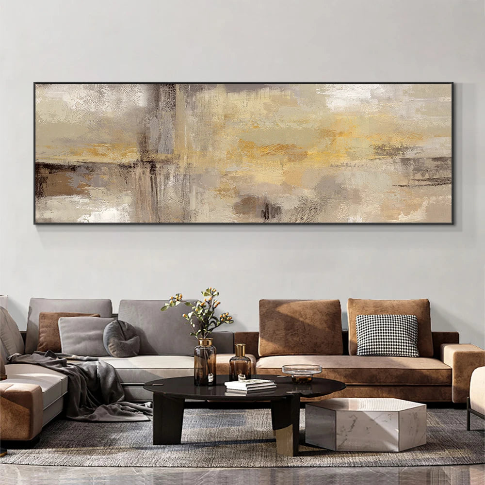 Modern Abstract Oil Painting Poster and Print Landscape Wall Art Original Design Canvas Painting Picture for Living Room Decor Peaceful Pleasures Health and Wellness