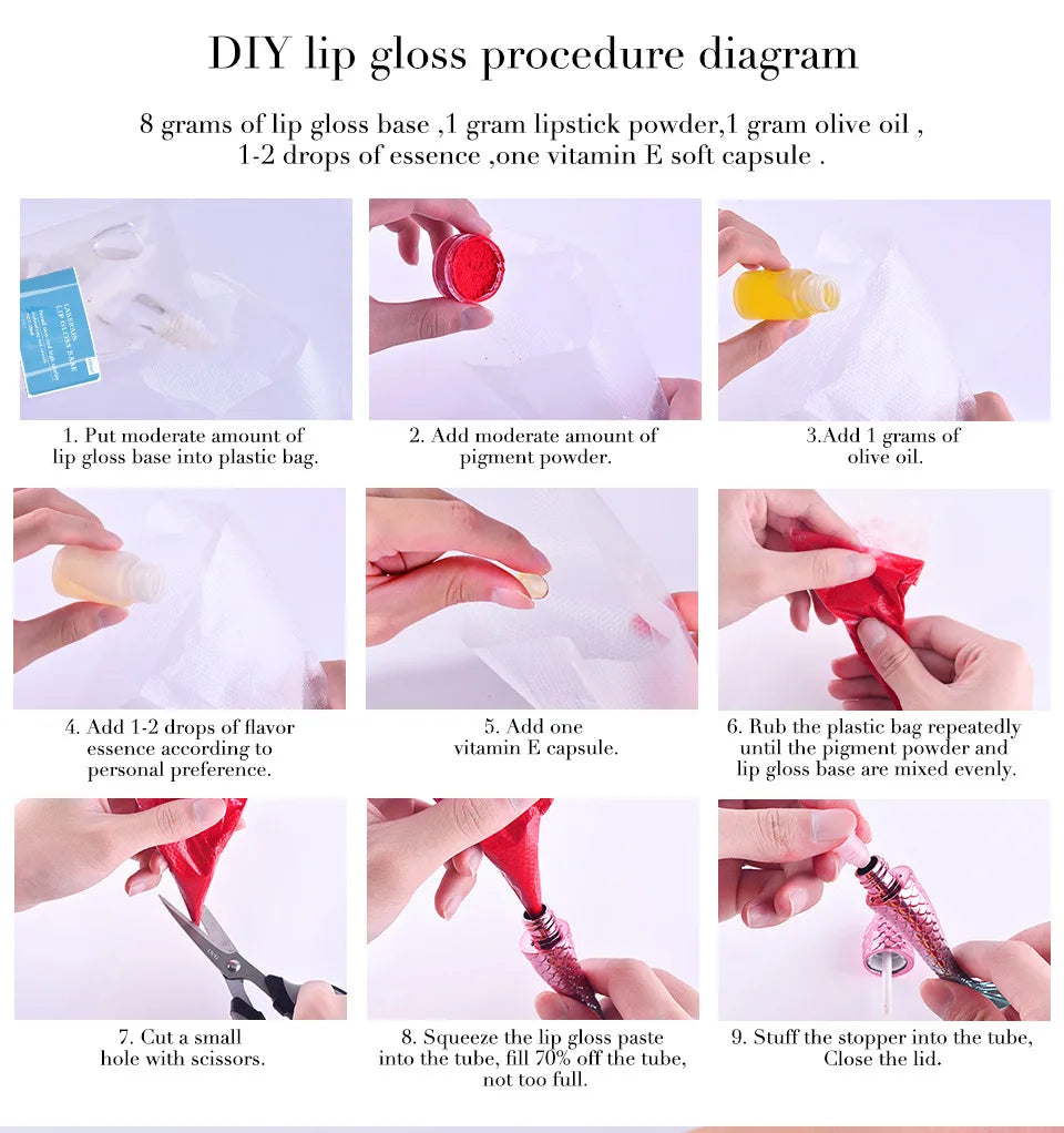Clear Lip Gloss Base Oil 200ml – Vegan DIY Lipstick Gel Lip Gloss Base Peaceful Pleasures Health and Wellness
