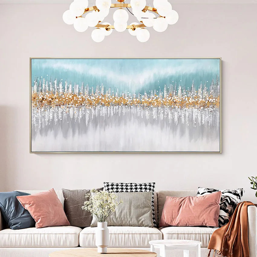 Wholesale wall art pictures for hotels Hand painted abstract acrylic oil painting on canvas art poster for living room bedroom Peaceful Pleasures Health and Wellness