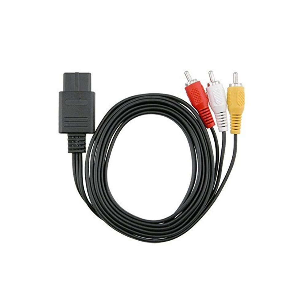 100% New And High Quality For NS64 Audio TV Video Cord AV Cable To RCA For Super For Nintendo For GameCube For N64 For SNES Peaceful Pleasures Health and Wellness