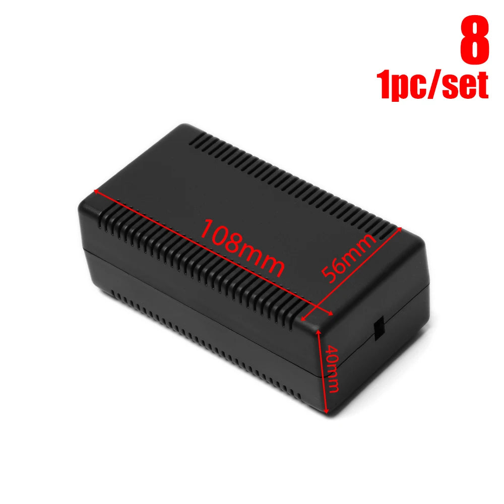Waterproof ABS Plastic Project Box | Black Electronic Enclosure