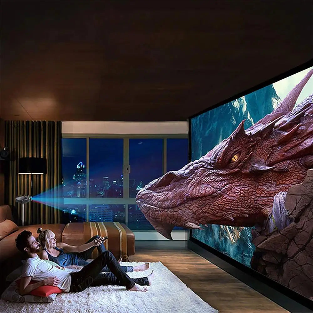 Portable Projector Screen High Brightness 16:9 Metal Anti Light Curtain 84 100 120 133 150 Inches Home Outdoor Office 4K Peaceful Pleasures Health and Wellness