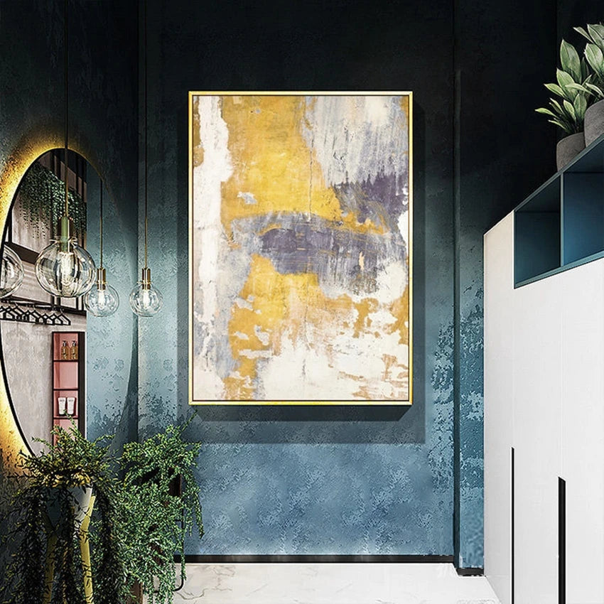 Amazing Abstract Canvas Handmade Oil Painting Custom Large Size Home Decor Hanging Poster Living Room Restaurant Entrance Mural Peaceful Pleasures Health and Wellness