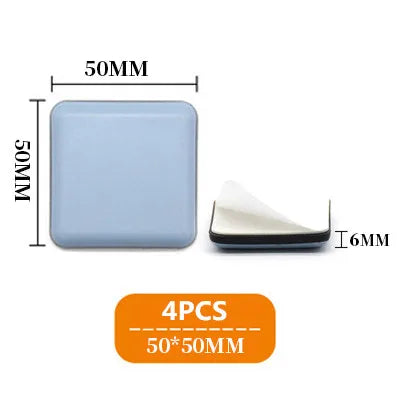 4-Pack Self-Adhesive Rubber Floor Protector Pads – Furniture Glides