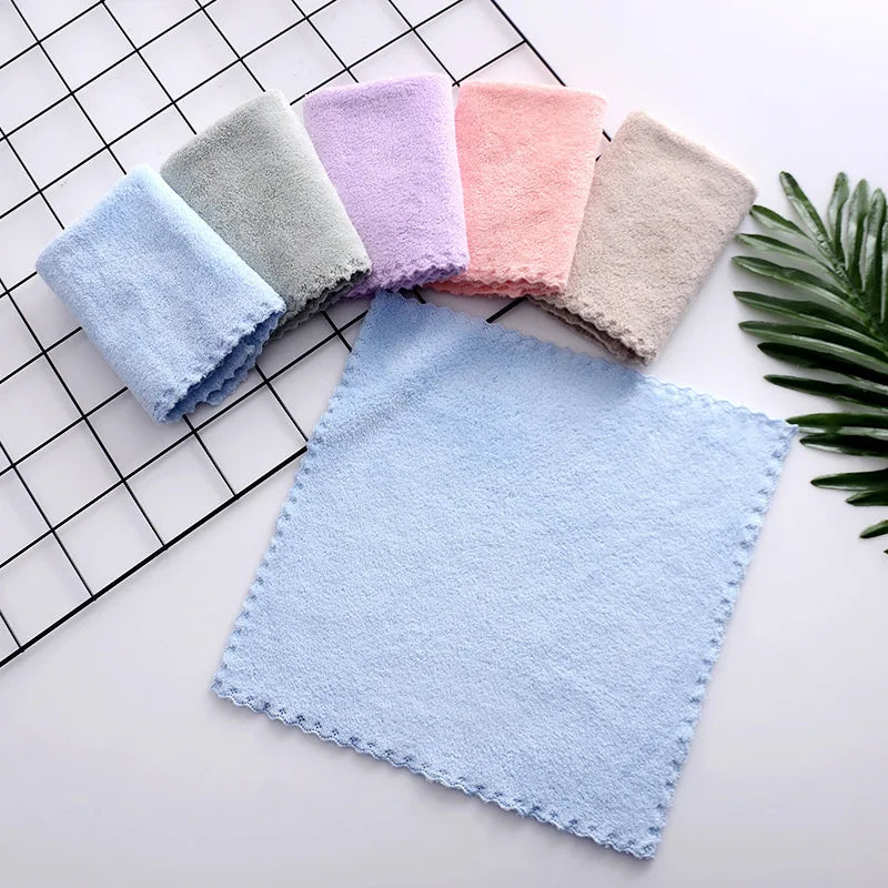 Coral Fleece Hand Towel – Absorbent Kitchen Cleaning Cloth