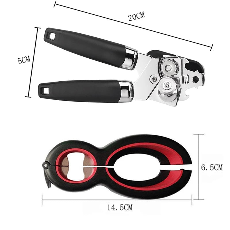 PC/Set Can Opener Twist Bottle Opener Stainless Steel Bottle Opener Cans Gadgets Multifunctional Kitchen Accessories Peaceful Pleasures Health and Wellness