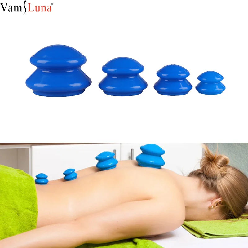 4-Piece Silicone Cupping Set – Anti-Cellulite Body Massage