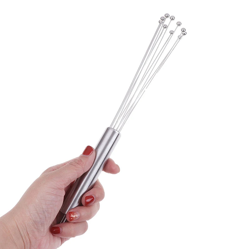 Stainless Steel Ball Whisk | Hand Egg Beater & Drink Mixer