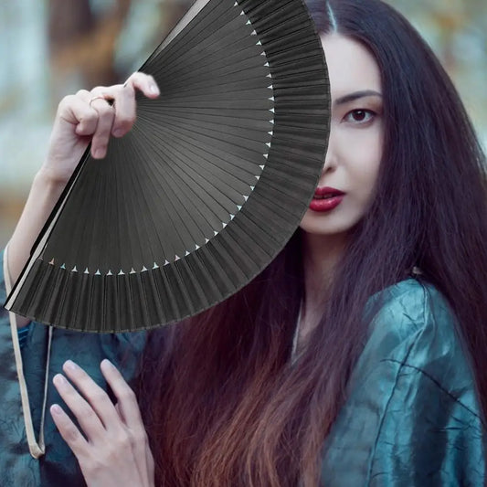 Bamboo Hand Fan Elegant Carved Hand Held Folding Fans Bamboo Wood Silk Folding Fans For Events Home Decoration Peaceful Pleasures Health and Wellness
