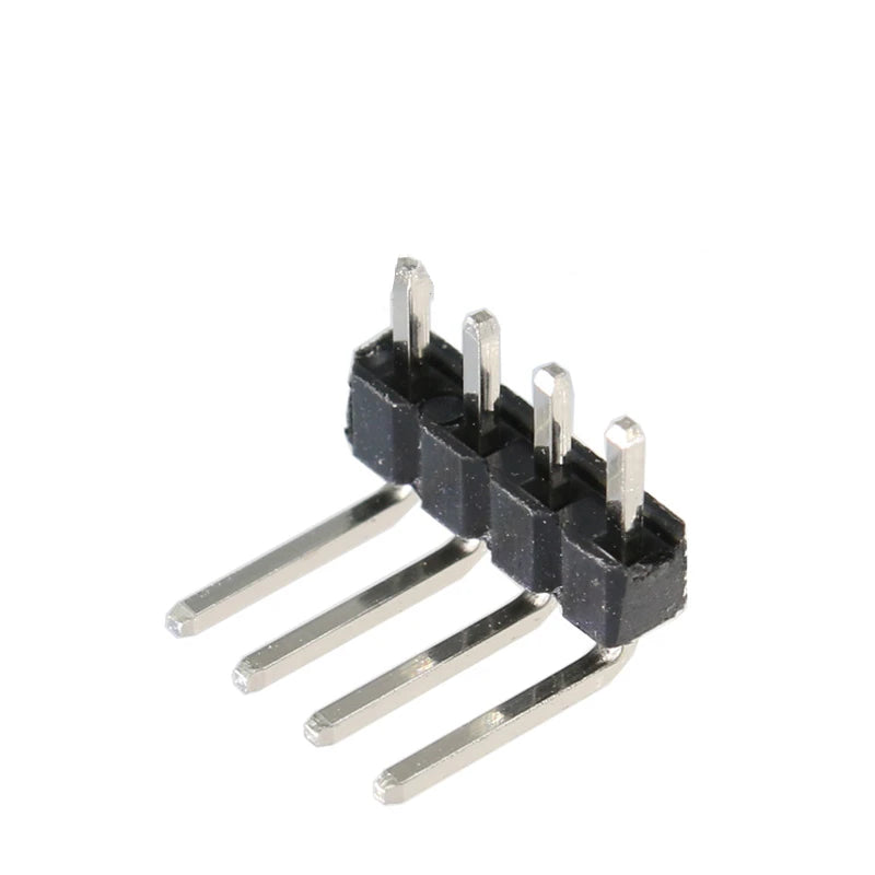 10PCS 2.54mm Single Row Right Angle PCB Board Copper Pin Header Connector Male Pinheader 1*3/4/10/12/15/40Pin for Arduino Peaceful Pleasures Health and Wellness