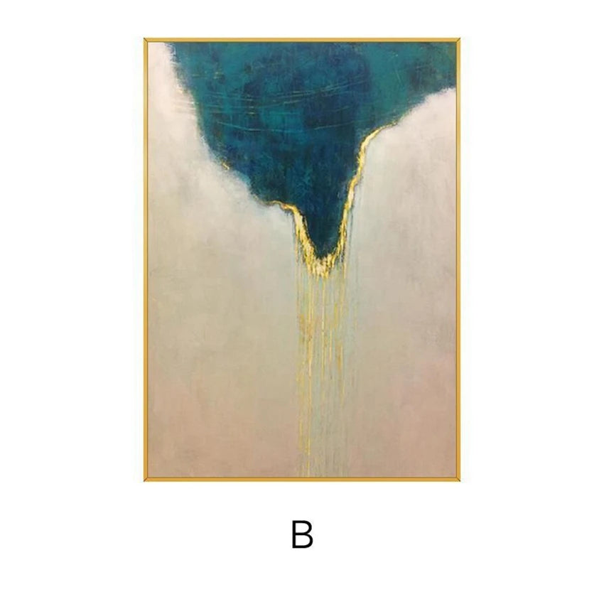 Nordic Minimalist Abstract Handmade Canvas Oil Painting Wall Decor Art Hanging Picture Poster Living Room Bedroom Hotel Mural Peaceful Pleasures Health and Wellness no frame 70cmx140cm