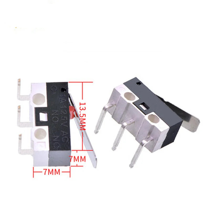 5Pcs Micro Limit Switch Momentary Push Button Switch 1A 125V AC Mouse Switch 3Pins Long Handle Roller Lever Arm SPDT 12*6*6mm Peaceful Pleasures Health and Wellness