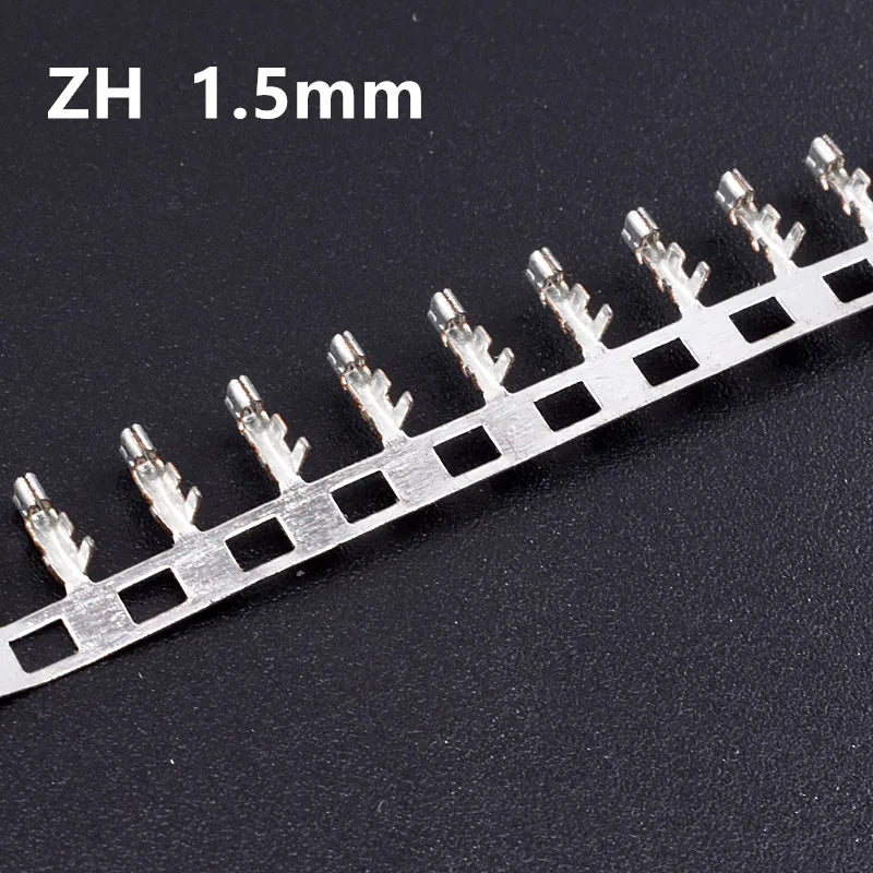 100pcs Line Pressing Terminal Reed XH2.54 PH2.0 CH3.96 VH3.96 KF2510 Dupont SM ZH1.5 JST1.25 SH1.0 Strip Metal Needle Peaceful Pleasures Health and Wellness ZH1.5mm Female