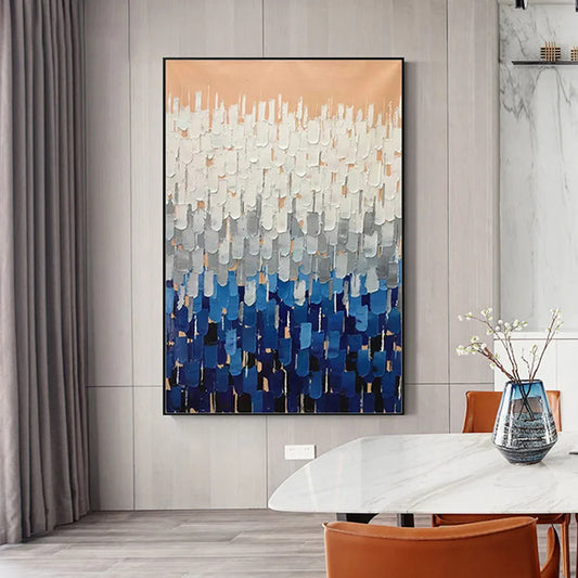 Abstract Hand Drawn Canvas Acrylic Oil Painting Modern Popular Wall Decor Art Mural Living Room Bedroom Restaurant Hotel Poster Peaceful Pleasures Health and Wellness