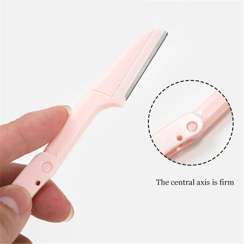 Foldable Eyebrow Trimmer Razor – Stainless Steel | 1 or 3pcs