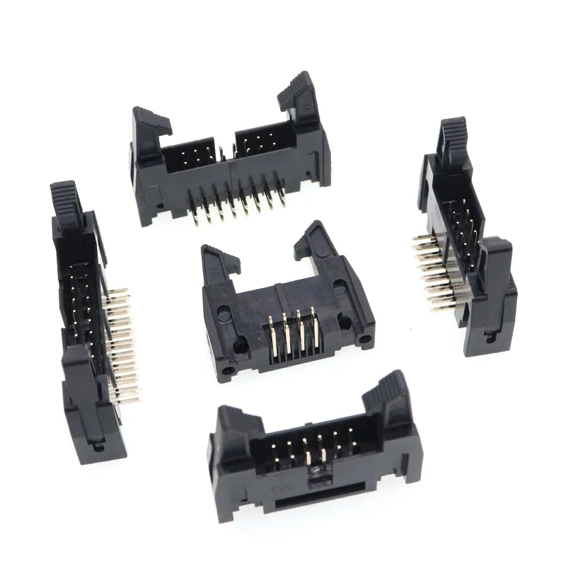 5pcs DC2 2.54mm Pitch Straight / Right Angle Hook Horn Socket Connector 10/14/16/20/26/30/40P For Flat Ribbon Cable IDC Socket Peaceful Pleasures Health and Wellness