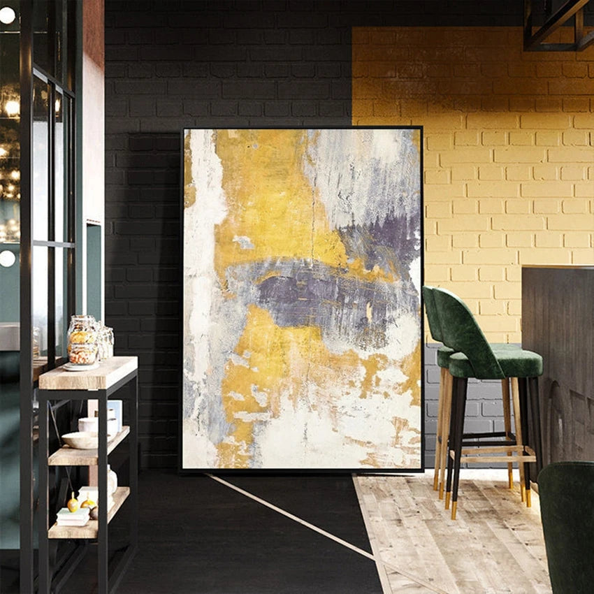 Amazing Abstract Canvas Handmade Oil Painting Custom Large Size Home Decor Hanging Poster Living Room Restaurant Entrance Mural Peaceful Pleasures Health and Wellness