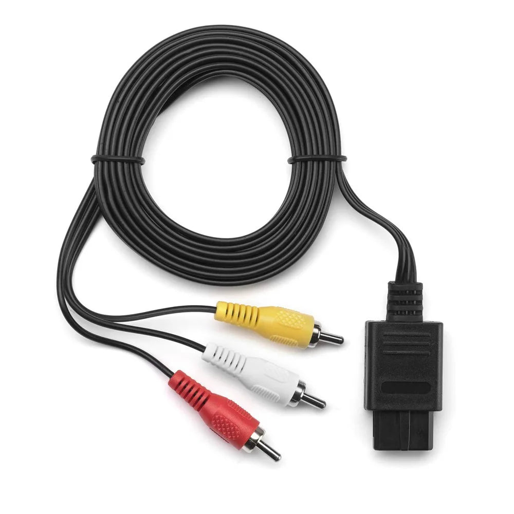100% New And High Quality For NS64 Audio TV Video Cord AV Cable To RCA For Super For Nintendo For GameCube For N64 For SNES Peaceful Pleasures Health and Wellness