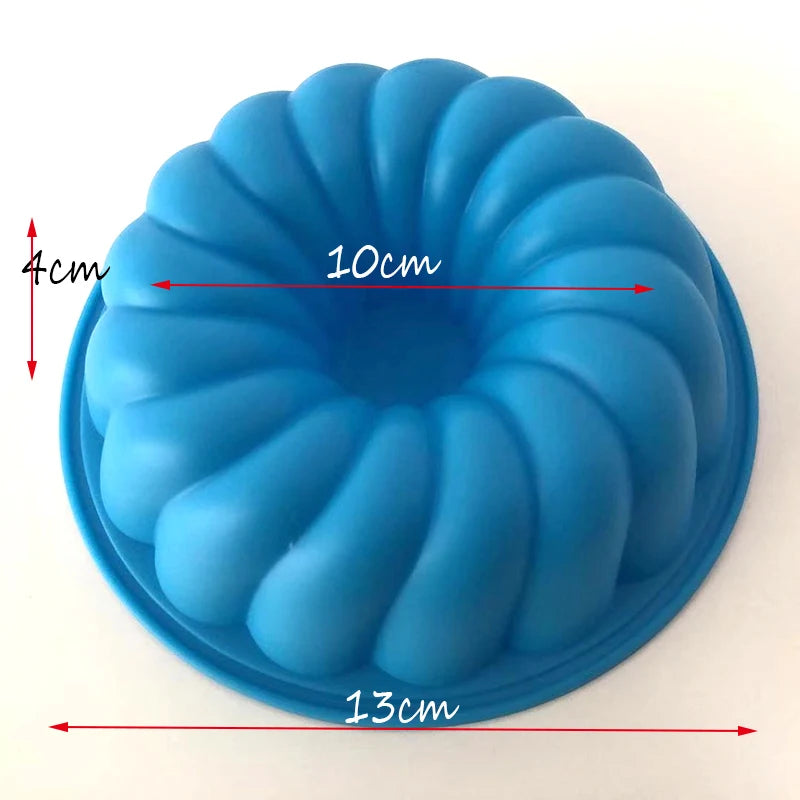 Swirl 3D Silicone Cake & Muffin Mold – Round Mini Cupcake Pan for Mousse, Desserts & Baking Decoration