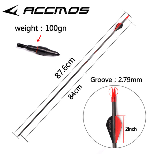 6 4 Feather Pure Carbon Arrow ID6 Spine250 300 350 400 500 600 700 Peaceful Pleasures Health and Wellness 32in Sp250 12pc