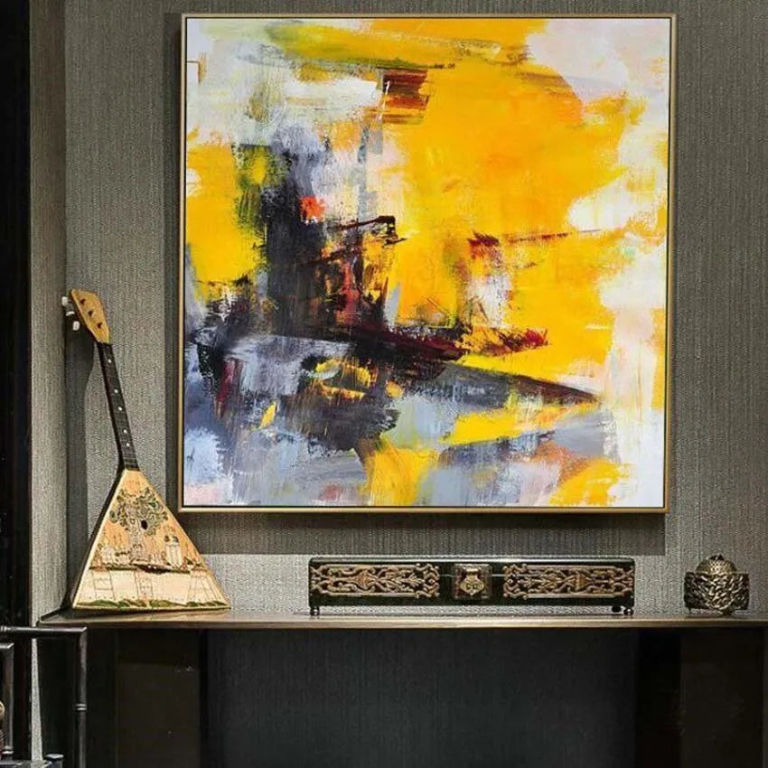 Handmade Canvas Oil Painting Frameless Abstract Art Home Decor Salon Hanging Poster Acrylic Raw Living Room Bedroom Restaurant Peaceful Pleasures Health and Wellness No frame 2 High70cmx100cm