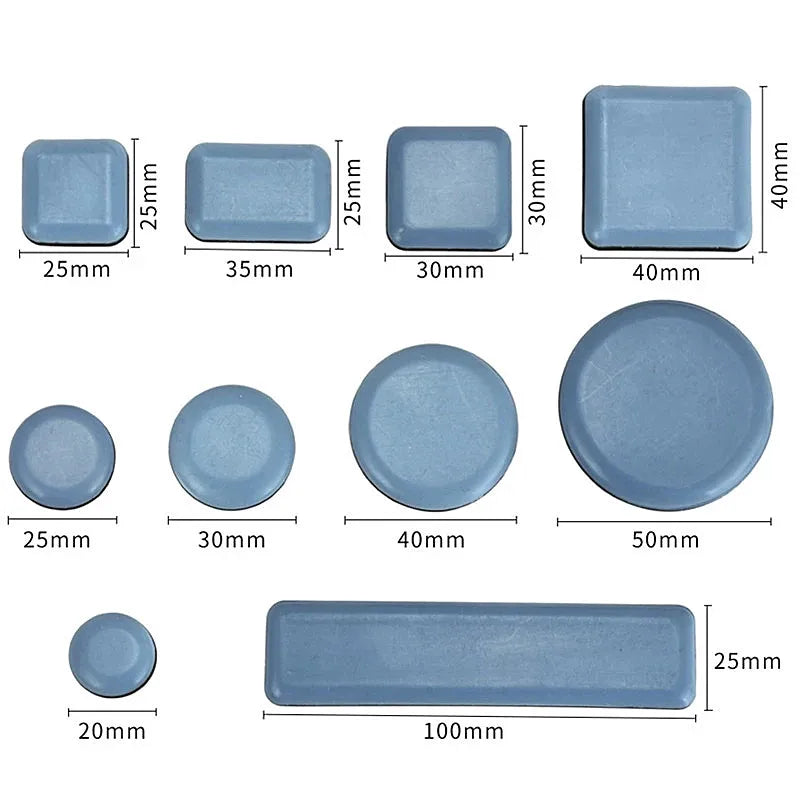 4-Pack Self-Adhesive Rubber Floor Protector Pads – Furniture Glides