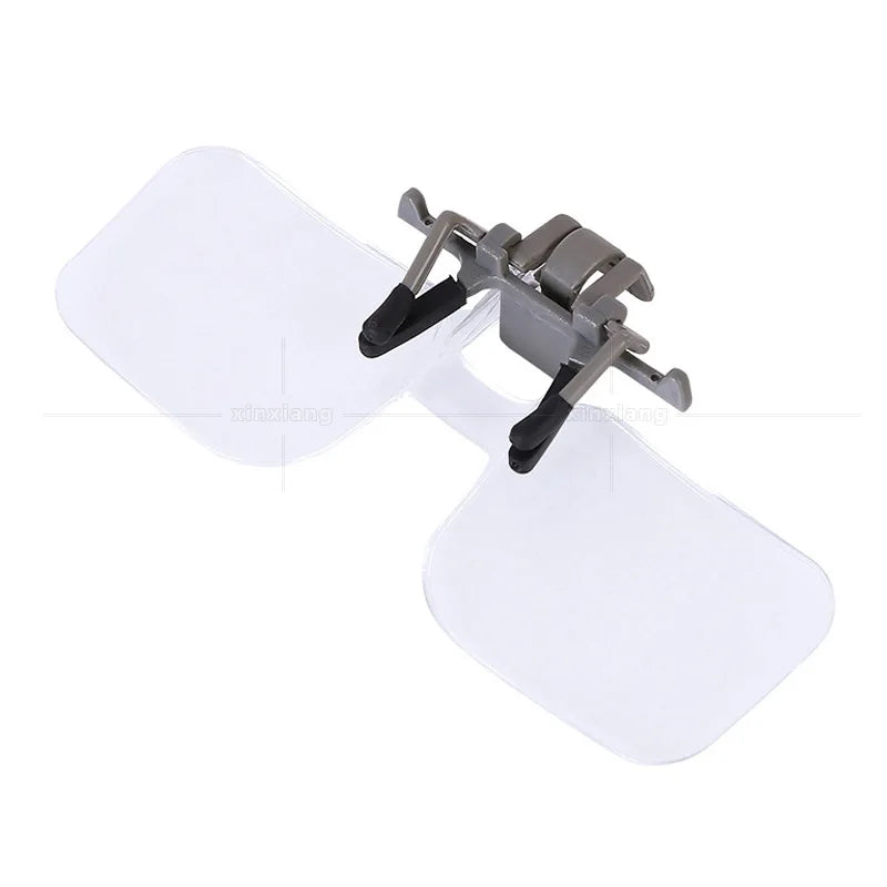 2x Magnifier Glass Magnifying Glasses with Clip For Clip On Flip Up Spectacles Magnification Magnifier, Clip On Eyeglass Loupe Peaceful Pleasures Health and Wellness